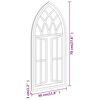 vidaXL Miroir de jardin Sable 70x30 cm Fer pour utilisation extérieure