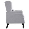 vidaXL Fauteuil gris clair tissu