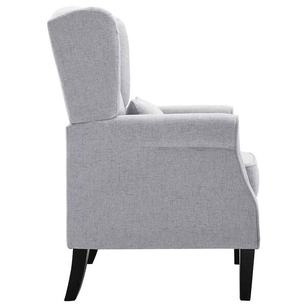 vidaXL Fauteuil gris clair tissu