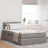 vidaXL Lit avec rangement et LED avec matelas Taupe 120 x 200 cm tissu