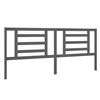 vidaXL Tête de lit Gris 206x4x100 cm Bois de pin massif