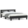 vidaXL Cadre de lit sans matelas noir 140x190 cm
