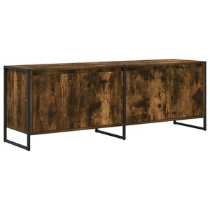 vidaXL Meuble TV 140 x 36 x 49.5 cm Ch&ecirc;ne Fum&eacute; Bois d'ing&eacute;nierie