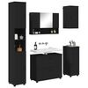 vidaXL Ensemble de mobilier de salle de bain avec tiroir 5 pcs Noir
