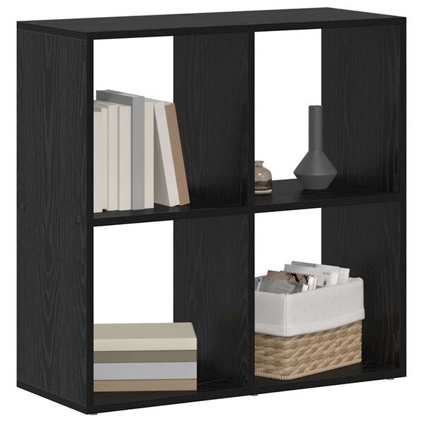 vidaXL Biblioth&egrave;que Ch&ecirc;ne noir 69,5 x 29 x 69,5 cm Bois d'ing&eacute;nierie