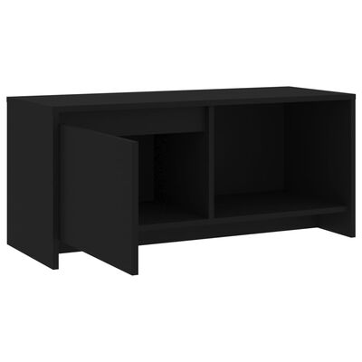 vidaXL Meuble TV Noir 90x35x40 cm Bois d'ingénierie