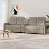 vidaXL Fauteuil de massage inclinable porte-gobelet 4places gris clair