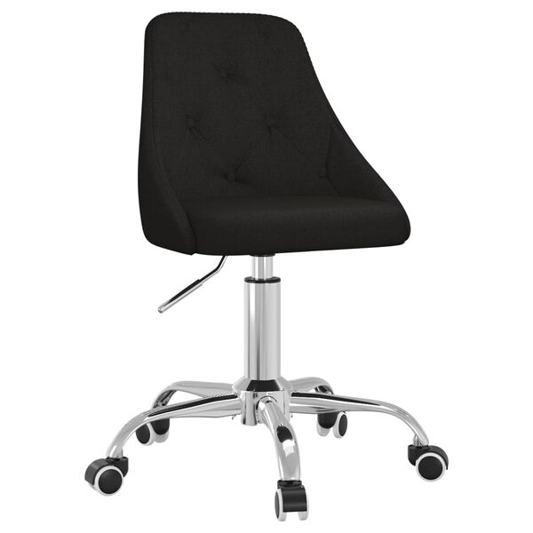 vidaXL Chaise pivotante de bureau Noir Tissu