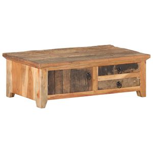 vidaXL Table basse 90x50x31 cm Bois de r&eacute;cup&eacute;ration massif