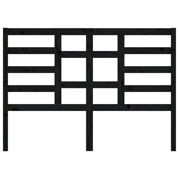vidaXL Tête de lit Noir 156x4x104 cm Bois massif de pin