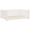 vidaXL Lit pour chien Blanc 75,5x55,5x28 cm Bois de pin solide