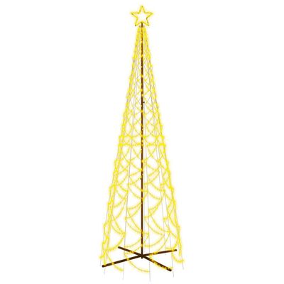 vidaXL Arbre de Noël cône Blanc chaud 500 LED 100x300 cm