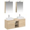 vidaXL Ensemble de mobilier de salle de bain 5 pcs Ch&ecirc;ne Sonoma