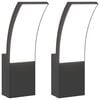 vidaXL Appliques murales LED d'ext&eacute;rieur 2 pcs noir