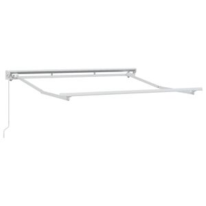vidaXL Cadre d'auvent R&eacute;glable Blanc 2,5 x 2 m Acier
