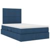 vidaXL Lit avec rangement et matelas Bleu 120 x 200 cm Polyester