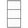 vidaXL Porte coulissante Verre ESG et aluminium 102x205 cm Noir