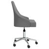 vidaXL Chaise pivotante de salle &agrave; manger Gris clair Tissu