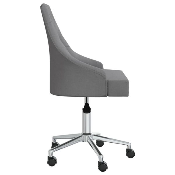 vidaXL Chaise pivotante de salle &agrave; manger Gris clair Tissu