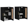 vidaXL Armoires murales 2 pcs noir bois d'ing&eacute;nierie