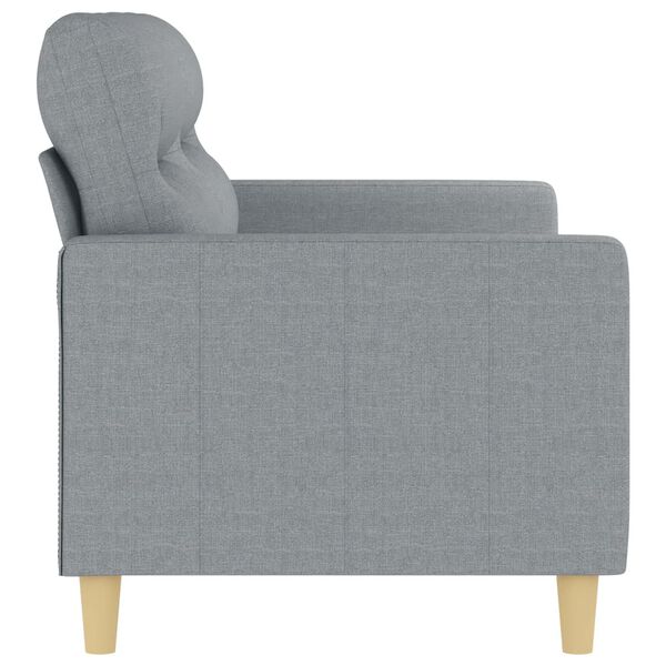 vidaXL Canap&eacute; &agrave; 2 places Gris clair 140 cm Tissu