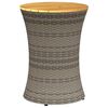 vidaXL Table d'appoint de jardin forme tambour gris rotin bois massif