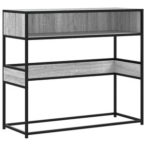 vidaXL Table console sonoma gris 90x35x80 cm bois d'ing&eacute;nierie