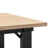 vidaXL Table basse cadre en O 50x50x35 cm bois de pin massif et acier