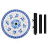 vidaXL Base de parasol bleu et blanc rond 12 kg