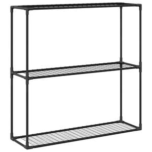 vidaXL Support de plantes &agrave; 3 niveaux Noir 100 x 32 x 102 cm Acier