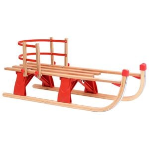 vidaXL Tra&icirc;neau pliable avec dossier 119 cm Bois