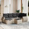 vidaXL Salon de jardin avec coussins 7 pcs gris clair r&eacute;sine tress&eacute;e