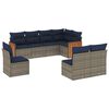 vidaXL Ensemble de canap&eacute; de jardin 8 pcs avec coussins gris r&eacute;sine tress&eacute;e