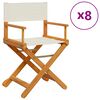vidaXL Chaises de jardin pliables lot de 8 blanc cr&egrave;me tissu