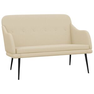 vidaXL Banc Cr&egrave;me 110x76x80 cm Tissu