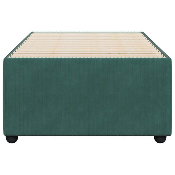 vidaXL Cadre de lit sans matelas vert fonc&eacute; 100x200 cm velours