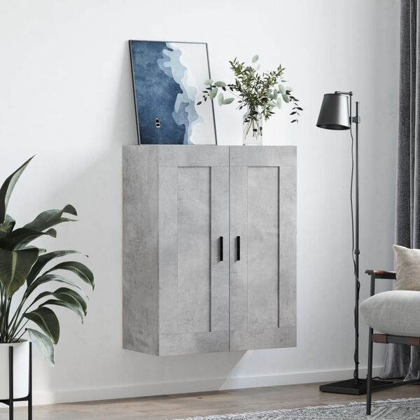 vidaXL Armoire murale gris béton 69,5x34x90 cm bois d'ingénierie
