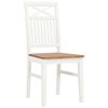 vidaXL Chaises &agrave; manger lot de 2 blanc bois de ch&ecirc;ne solide