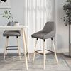 vidaXL Tabourets de bar lot de 2 gris clair tissu