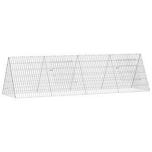 vidaXL Cage pour lapins Argent 215 x 55 x 55 cm Acier galvanis&eacute;