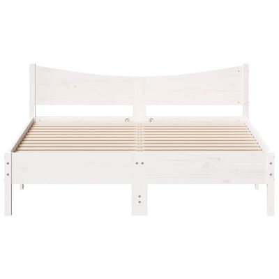 vidaXL Cadre de lit sans matelas blanc 150x200 cm bois de pin massif