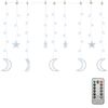 vidaXL Guirlande lumineuse &eacute;toile et lune avec t&eacute;l&eacute;commande 138 LED