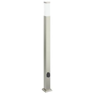 vidaXL Borne lumineuse avec sortie 110 cm en acier inoxydable IP44