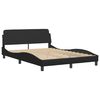 vidaXL Lit avec matelas Hvar noir 120x200 cm similicuir