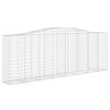 vidaXL Panier de gabions arqu&eacute; 400x50x140/160 cm Fer galvanis&eacute;