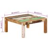 vidaXL Table basse 80x80x40 cm Bois de r&eacute;cup&eacute;ration massif