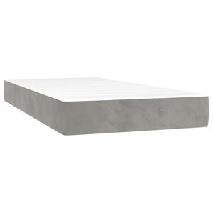 vidaXL Matelas de lit &agrave; ressorts ensach&eacute;s fermet&eacute; moyenne gris clair 120x190x20 cm