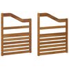 vidaXL Accoudoirs 2 pcs Marron 59 x 4 x 73 cm Bois d'ing&eacute;nierie