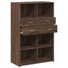 vidaXL Buffet haut ch&ecirc;ne marron 80x42,5x124 cm bois d'ing&eacute;nierie