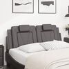 vidaXL Coussin de t&ecirc;te de lit Viana gris 120 cm similicuir